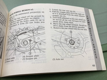 GENUINE HONDA 31KT0630 XR200R OWNER'S MANUAL '90