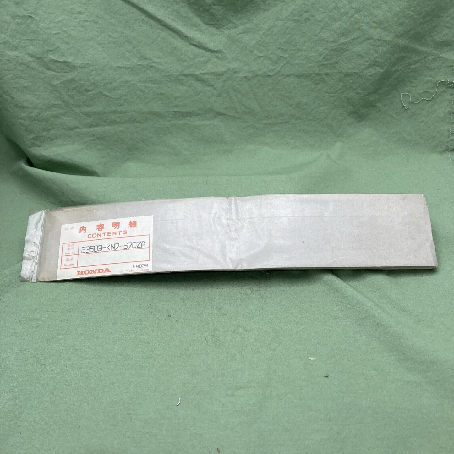 NEW GENUINE HONDA 83503-KN7-670ZA Stripe, Rr. *R4C* (Candy Ruby Red)