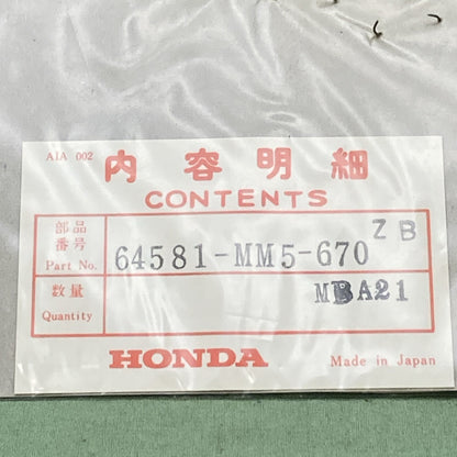 NEW GENUINE HONDA 64581-MM5-670ZB STRIPE, R. PANEL (INNER) (TYPE4)