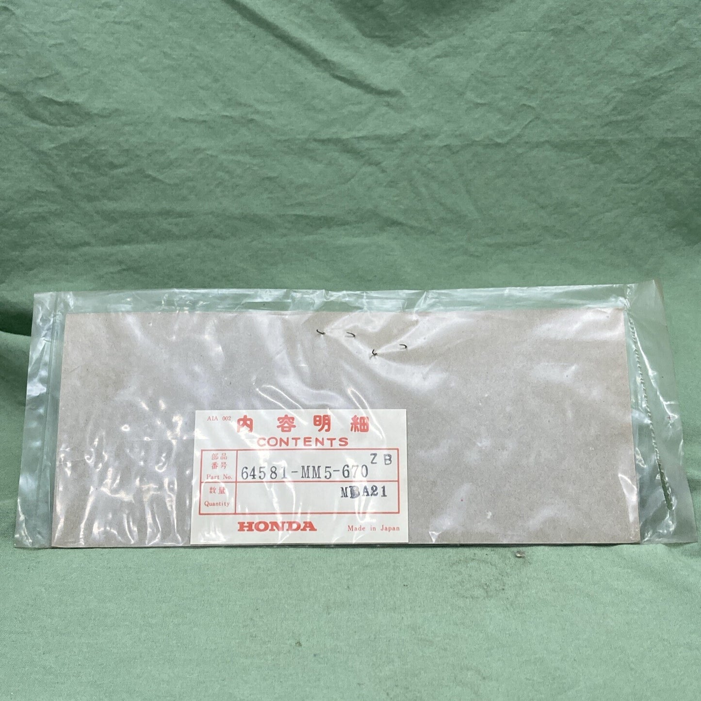 NEW GENUINE HONDA 64581-MM5-670ZB STRIPE, R. PANEL (INNER) (TYPE4)