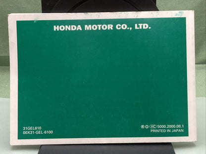 GENUINE HONDA 31GEL610 XR50R OWNER'S MANUAL '01