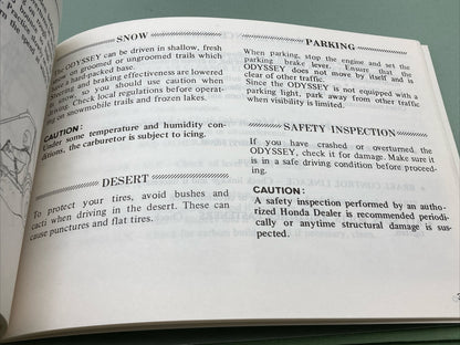 NEW GENUINE HONDA 31950090 ODYSSEY OWNER'S MANUAL '83