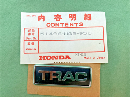 NEW GENUINE HONDA 51496-MG9-950 EMBLEM, FR. FORK