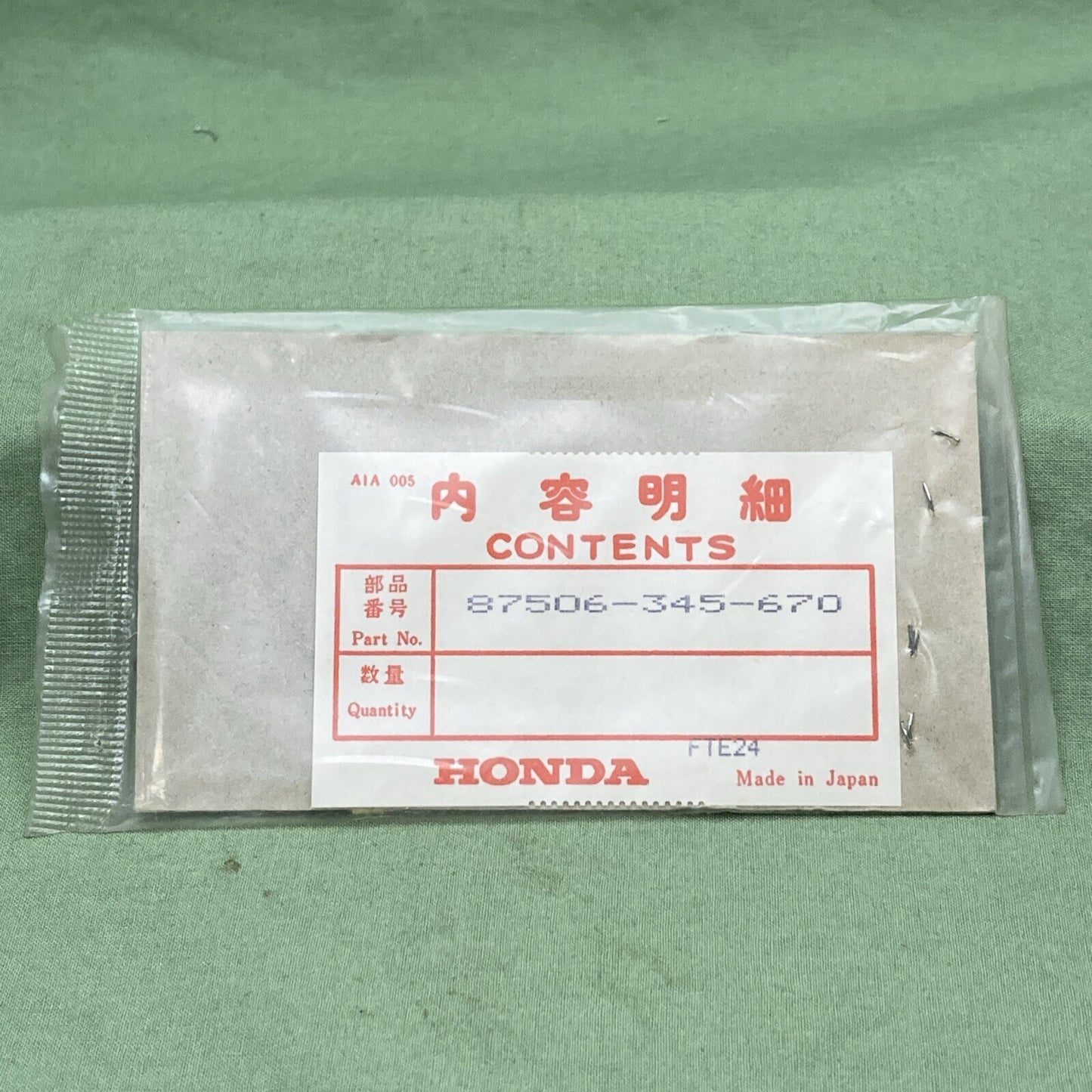 NEW GENUINE HONDA 87506-345-670 MARK, BATTERY CAUTION