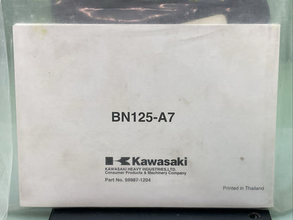 NEW GENUINE KAWASAKI 99987-1204 ELIMINATOR 125 MOTORCYCLE OWNER'S MANUAL