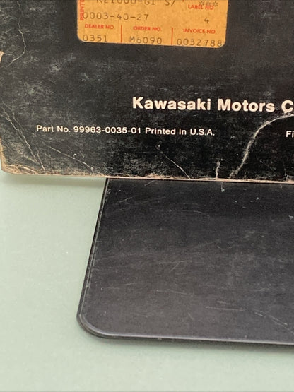 GENUINE KAWASAKI 99963-0035-01 KZ1000 CLASSIC SERVICE MANUAL SUPPLEMENT