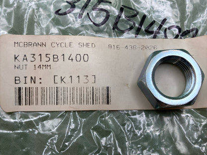 QTY 2 NEW REPLACES KAWASAKI 315B1400 NUT 14MM SUPERSEDED 315AA1400