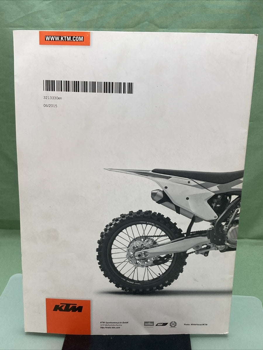 KTM 125/150/250 SX, 250/300 XC 2016 OWNER'S MANUAL