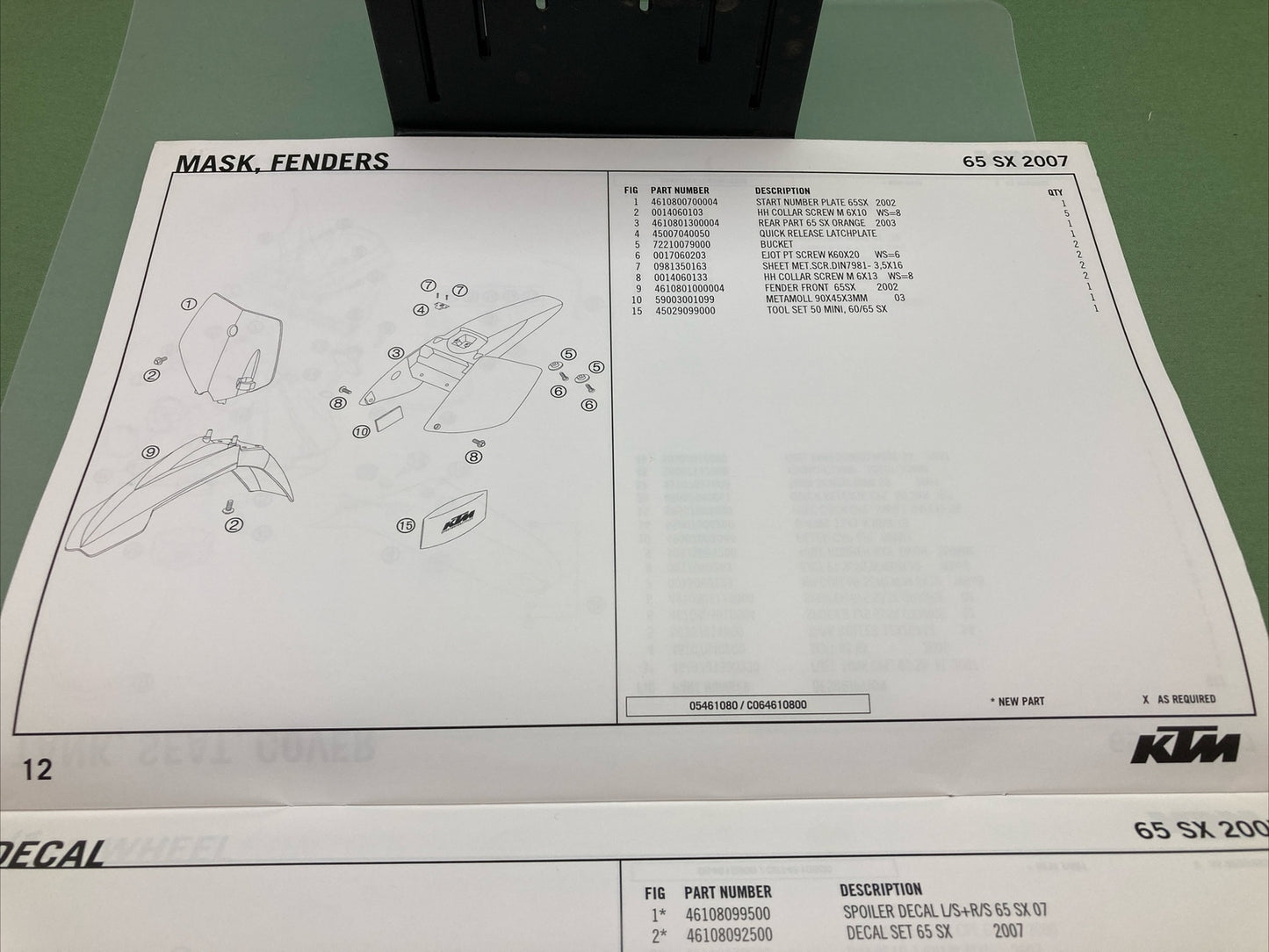 KTM 65 SX 2007 SPARE PARTS MANUAL:CHASSIS