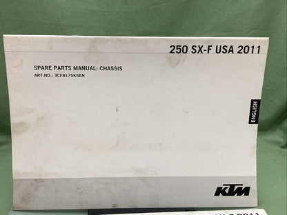 KTM 250 SX-F USA 2011 SPARE PARTS MANUAL:CHASSIS 250 SX-F SP MANUAL: ENGINE