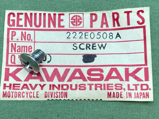 QTY 5 NEW GENUINE KAWASAKI 222E0508A SCREW OVL CNTSNK 5X8