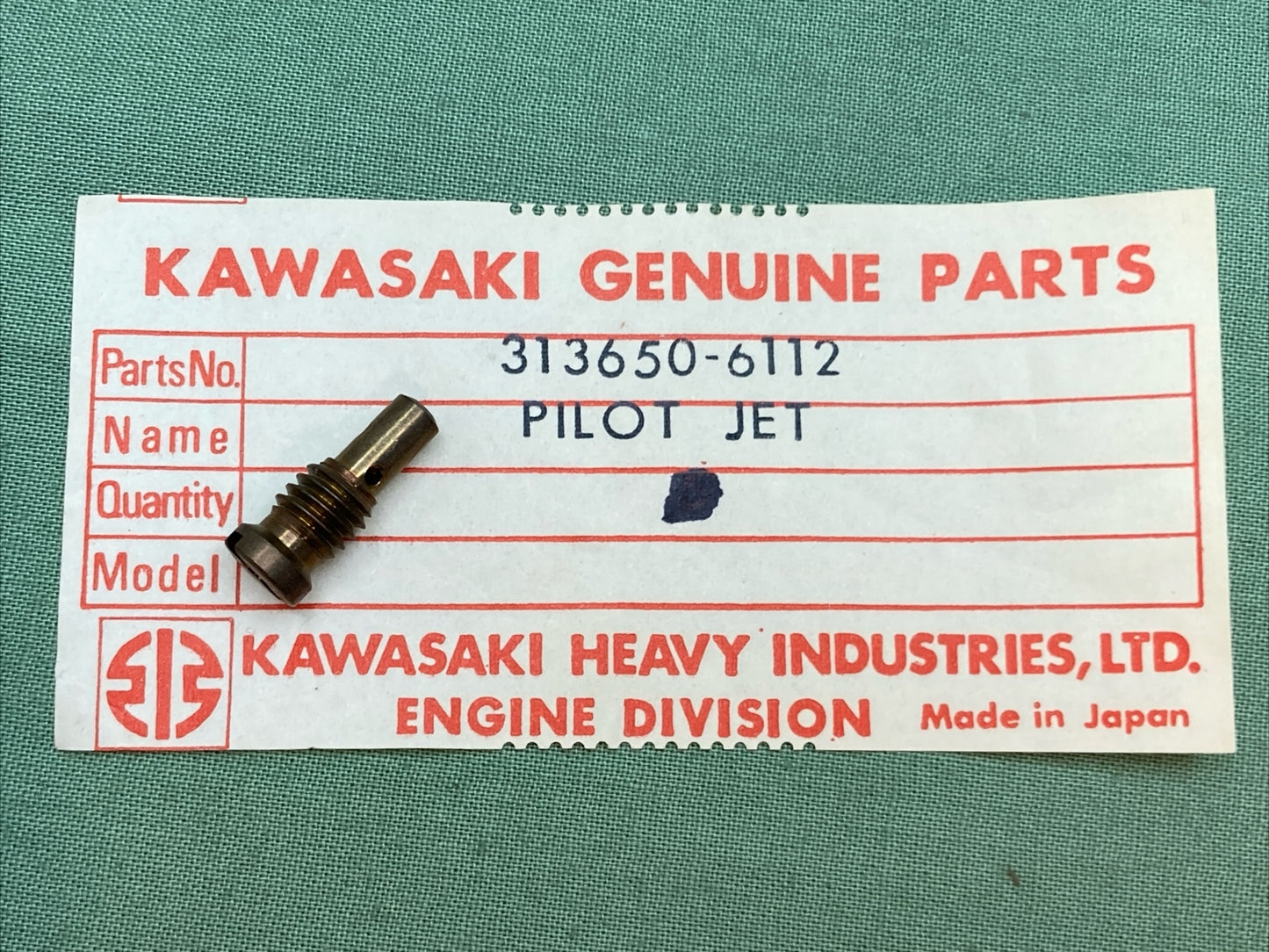 NEW GENUINE KAWASAKI 313650-6112 PILOT JET