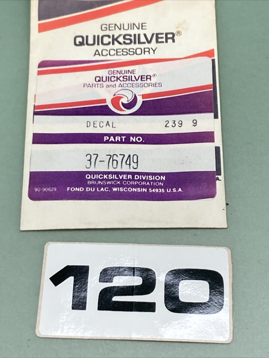 NEW GENUINE MERCURY QUICKSILVER 37-76749 DECAL