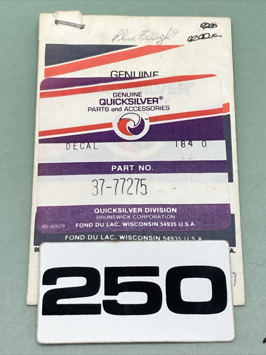 NEW GENUINE MERCURY QUICKSILVER 37-77275 DECAL