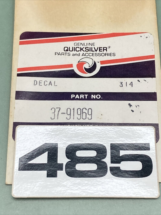 NEW GENUINE MERCURY QUICKSILVER 37-91969 DECAL
