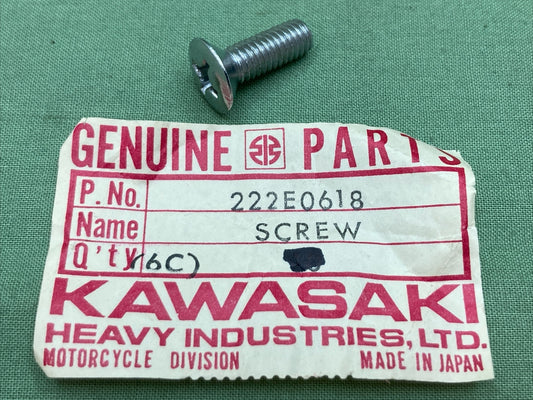 NEW GENUINE KAWASAKI 222E0618 SCREW,OVL CNTSK,6X18