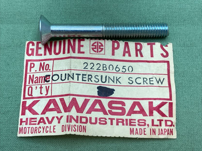 NEW GENUINE KAWASAKI 222B0650 SCREW OVL CNTSNK 6X50
