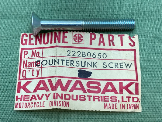 NEW GENUINE KAWASAKI 222B0650 SCREW OVL CNTSNK 6X50