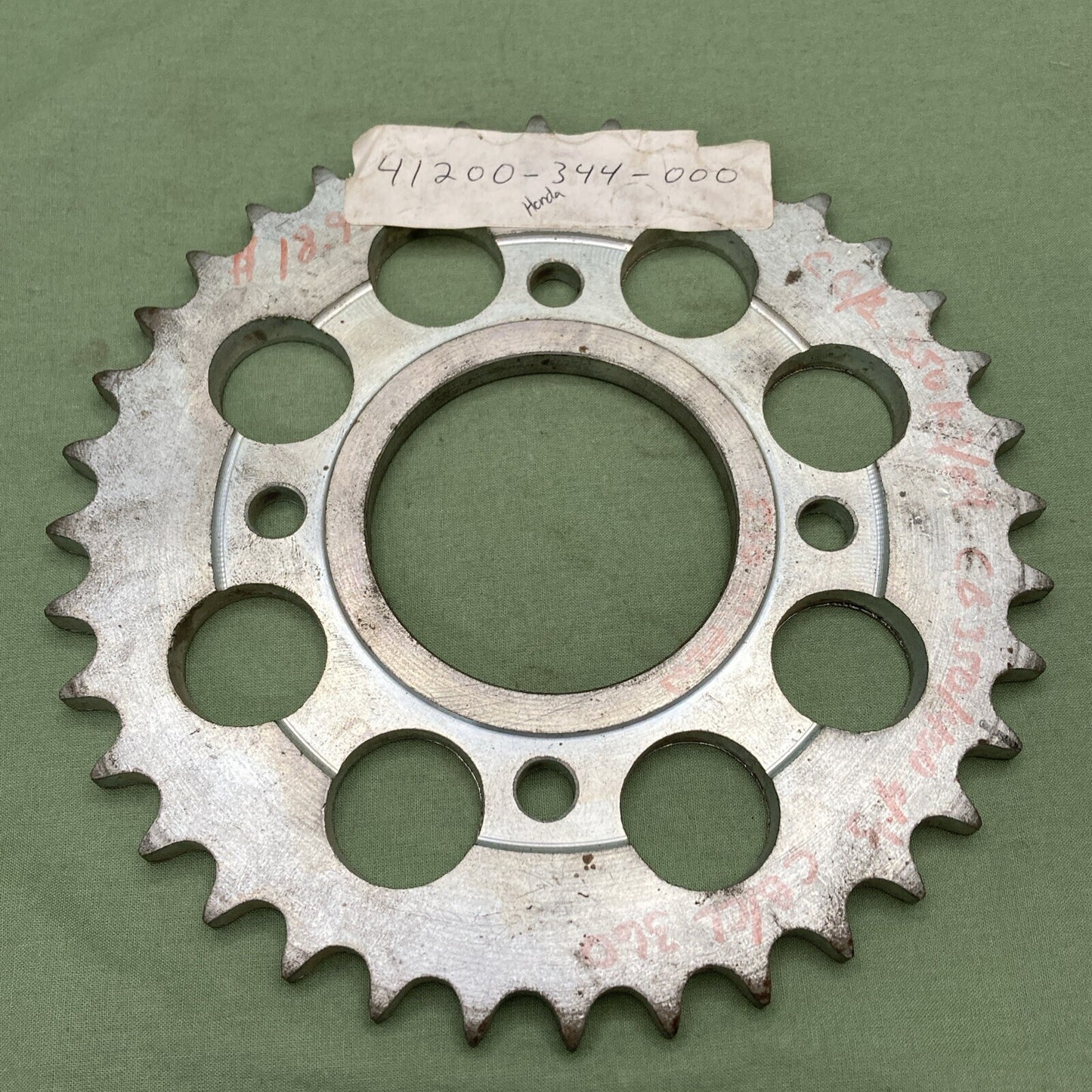 NEW REPLACES HONDA 41200-344-000 REAR WHEEL SPROCKET, FINAL DRIVEN (36T)