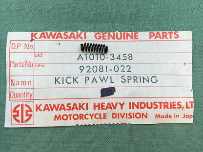 QTY 2 NEW GENUINE KAWASAKI 92081-022 SPRING KICK PAWL SUPERSEDES A1010-3458