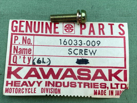 QTY 4 NEW GENUINE KAWASAKI 10633-009 PAN SCREW, CARB SUPERSEDED 223AA0416