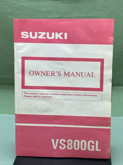 GENUINE SUZUKI 99011-39A52-03A VS800GL OWNER'S MANUAL