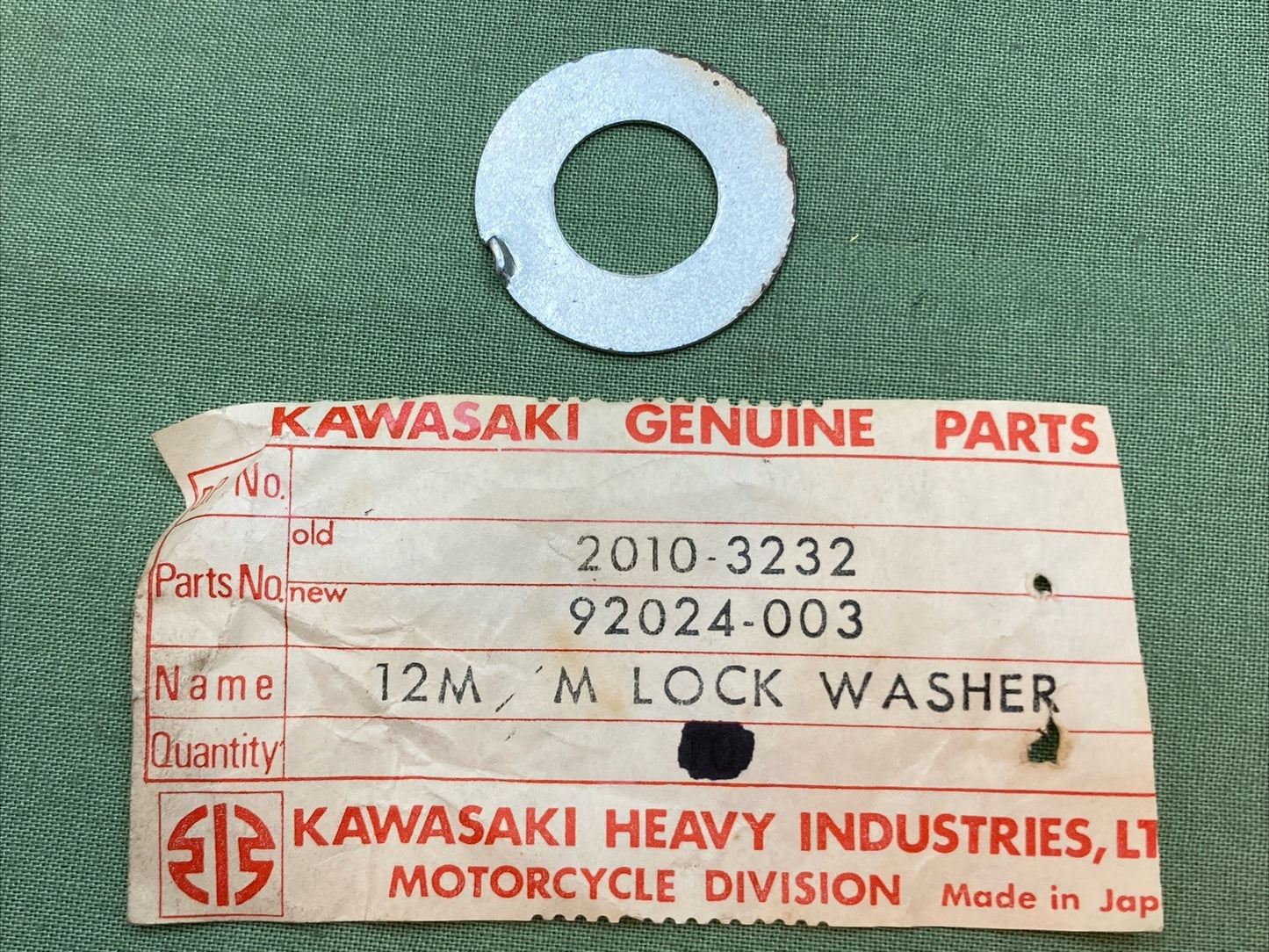 QTY 2 NEW GENUINE KAWASAKI 92024-003 WASHER LOCK 2010-3232