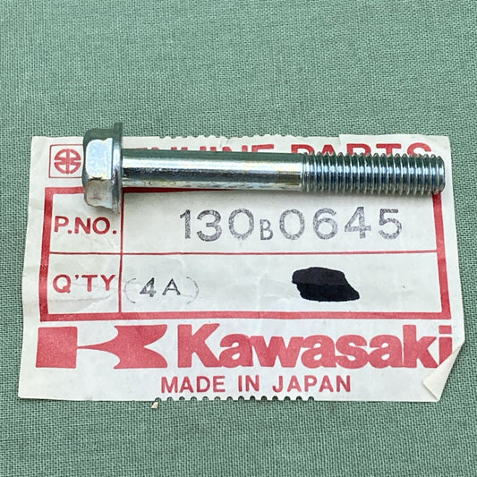 QTY 5 NEW GENUINE KAWASAKI 130B0645 OIL PUMP OIL FILTER Bolt Flanged 6X45
