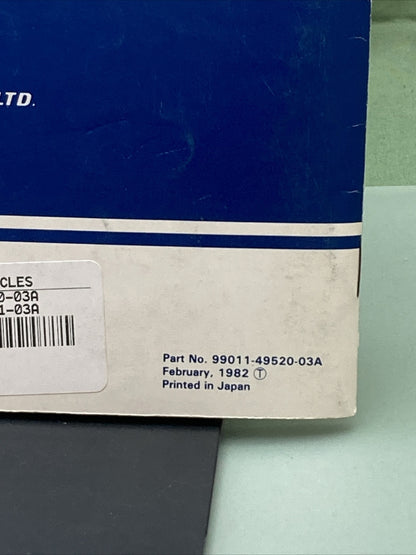 GENUINE SUZUKI 99011-49520-03A GS1100E OWNER'S MANUAL '82