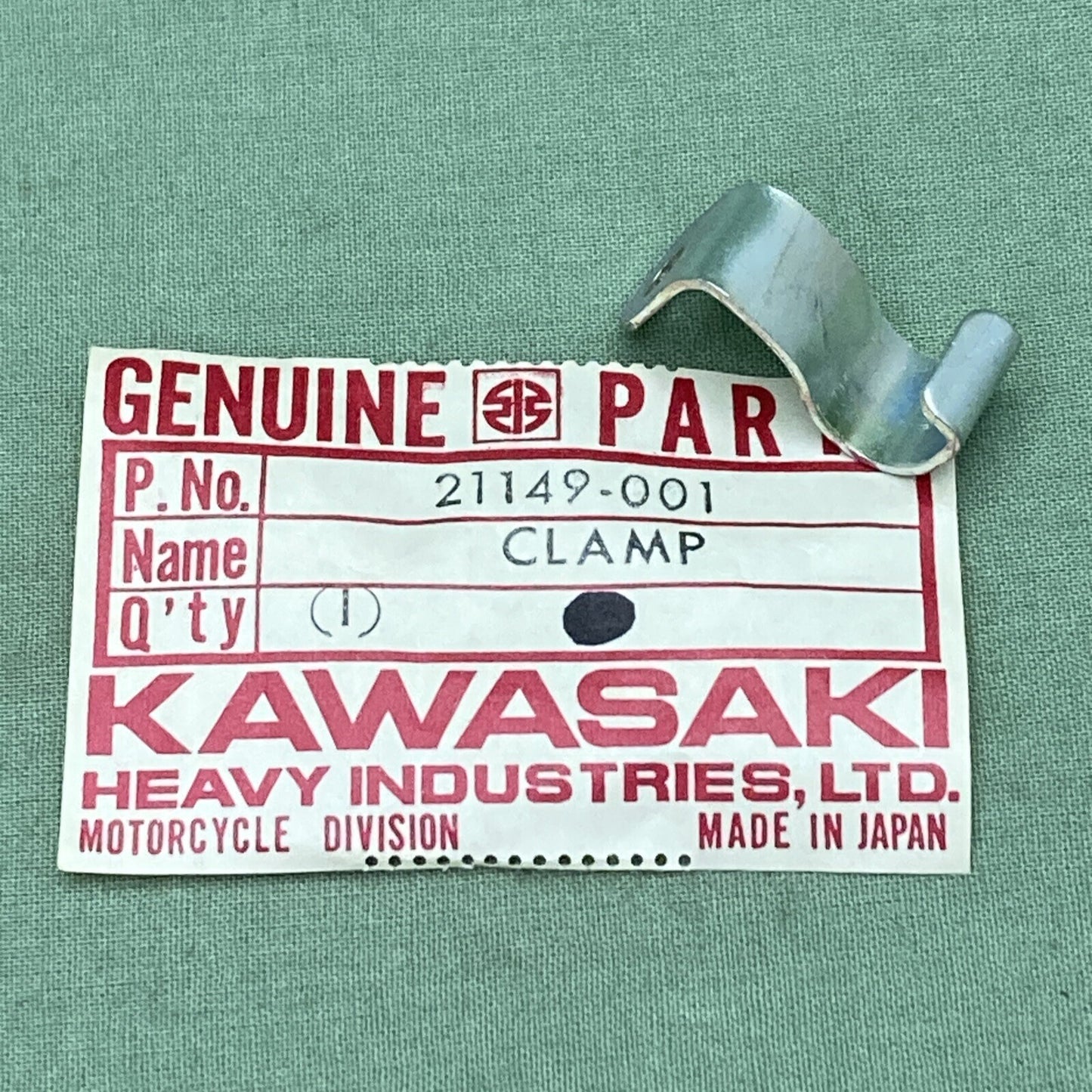 NEW GENUINE KAWASAKI 21149-001 ENGINE COVERS CLAMP DISTRIBUTOR