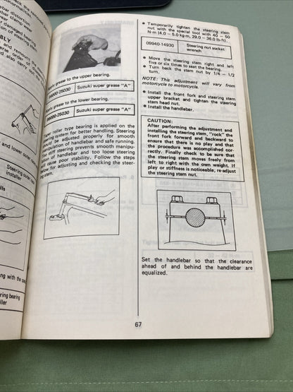 GENUINE SUZUKI 99011-28C51-03A RM250 OWNER'S MANUAL '89