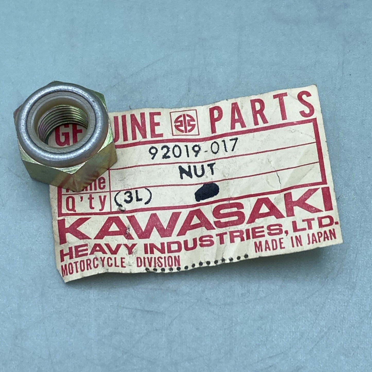 NEW GENUINE KAWASAKI 92019-017 SWING ARM NUT 12MM