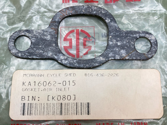 QTY 2 NEW GENUINE KAWASAKI 16062-015 GASKET,INTAKE PIPE