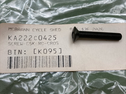 QTY 3 NEW REPLACES KAWASAKI 222C0425 SCREW-CSK-RD-CROS