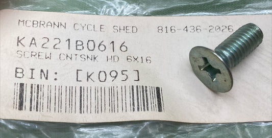 NEW REPLACES KAWASAKI 221B0616 SCREW CNTSNK HD 6X16