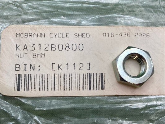 QTY 3 NEW REPLACES KAWASAKI 312B0800 AIR CLEANER NUT 8MM
