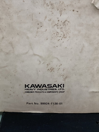 GENUINE KAWASAKI 99924-1136-01 ZEPHYR SERVICE MANUAL