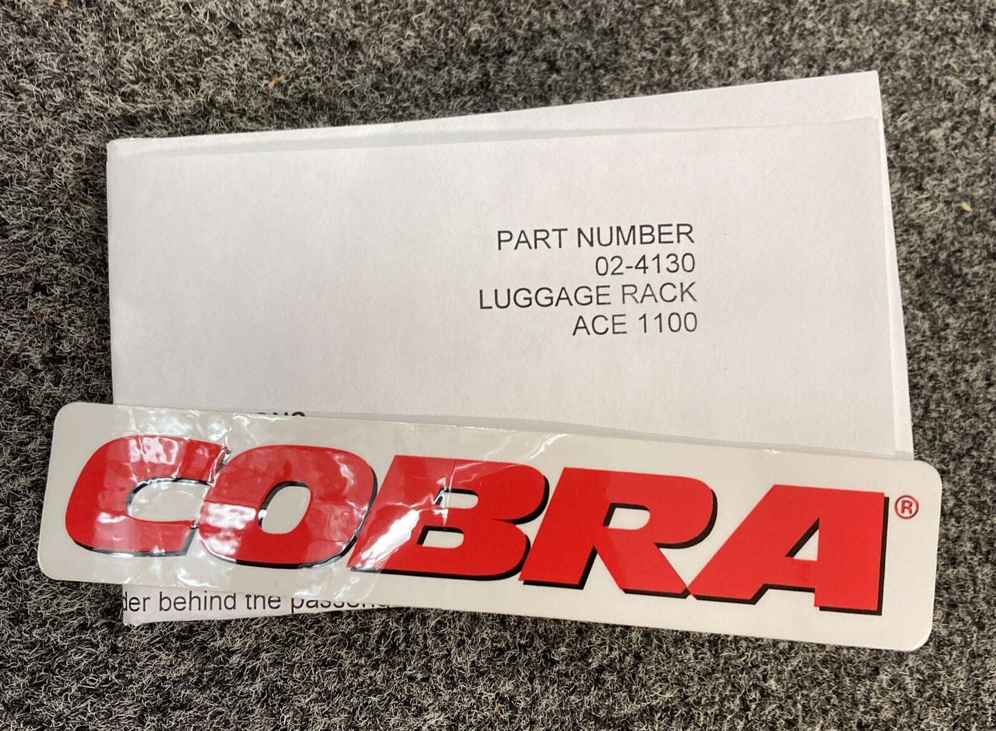 NEW COBRA 02-4130 LUGGAGE RACK ACE 1100