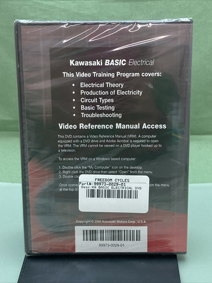 NEW GENUINE KAWASAKI 99973-0029-01 BASIC ELECTRICAL DVD