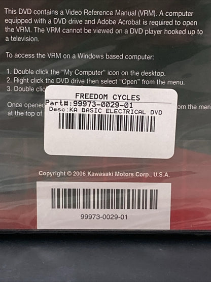 NEW GENUINE KAWASAKI 99973-0029-01 BASIC ELECTRICAL DVD