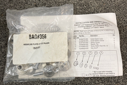 NEW NATIONAL CYCLE P9BR007 PALADIN BACKREST HARDWARE KIT