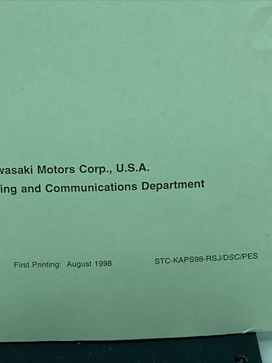 KAWASAKI STC-KAPS98-RSJ/DSC/PES AUTOMATIC POWER-DRIVE SYSTEM VIDEO REF MANUAL