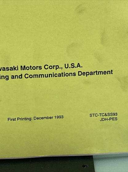 KAWASAKI STC-TC&SS93JDH-PES TROUBLESHOOTING CHARGING AND STARTING SYSTEMS