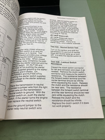 KAWASAKI STC-TC&SS93JDH-PES TROUBLESHOOTING CHARGING AND STARTING SYSTEMS