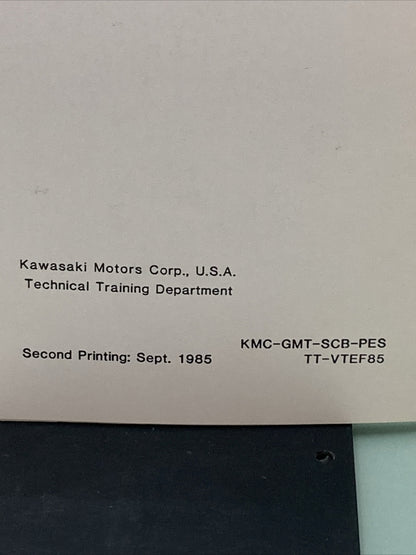 GENUINE KAWASAKI KMC-GMT-SCB-PESTT-VTEF85 V-TWIN ENGINE FAMILIARIZATION