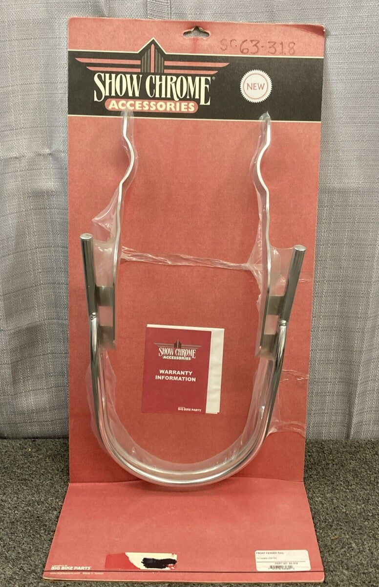 NEW SHOW CHROME 63-318 FRONT FENDER RAIL