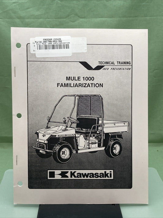 GENUINE KAWASAKI JDH-TRBPES-JHSST-M1VRM88 MULE 1000 FAMILIARIZATION
