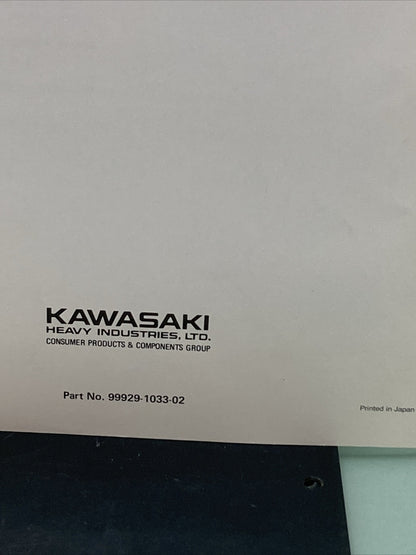 GENUINE KAWASAKI 99929-1033-02 JET SKI WATERCRAFT TRAINING MANUAL