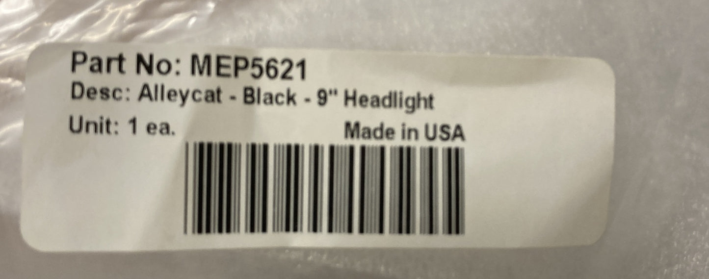 NEW MEMPHIS SHADES MEP5621 ALLEYCAT 9" HEADLIGHT BLACK WINDSHIELD