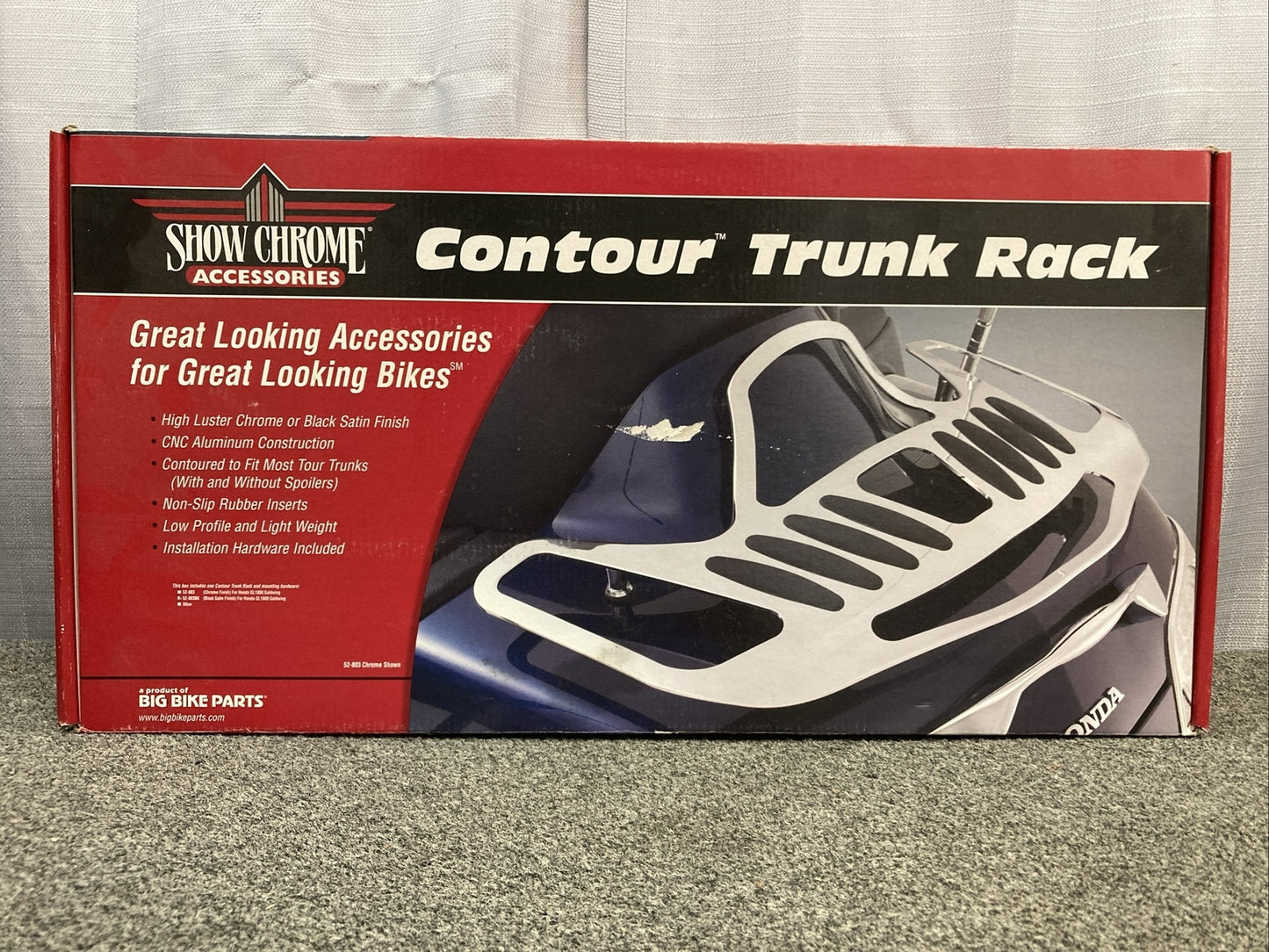 NEW SHOW CHROME 52-803 LOW PROFILE CONTOUR TRUNK RACK GOLDWING GL1800